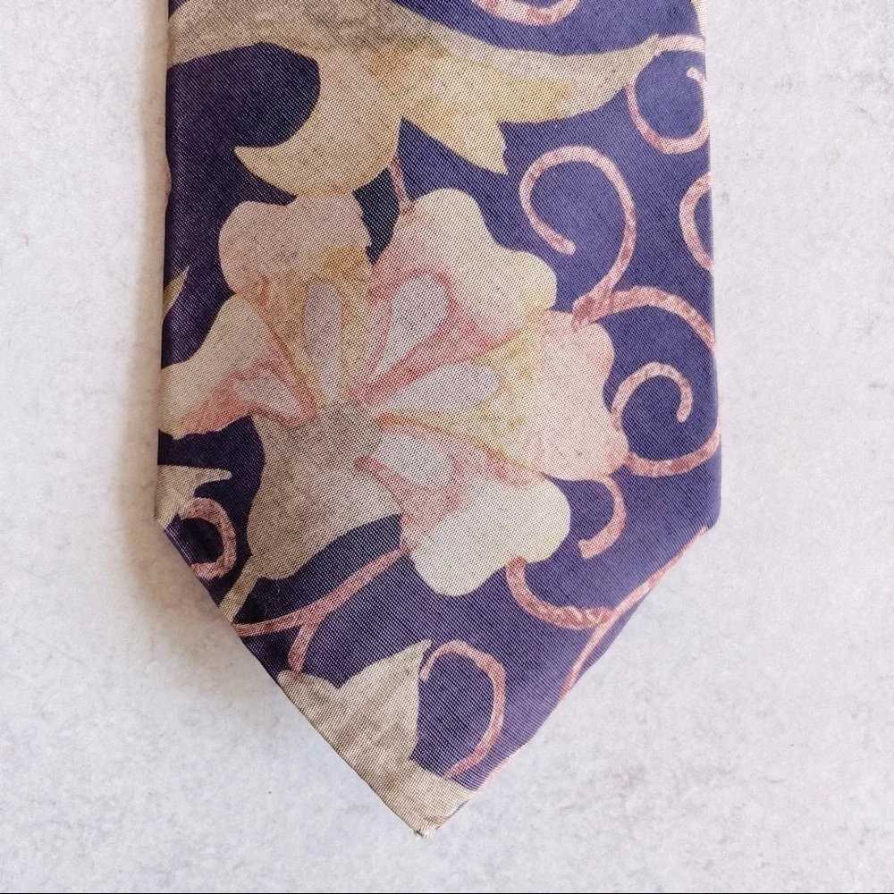 Vintage Jordache Floral New Tie- Multicolored